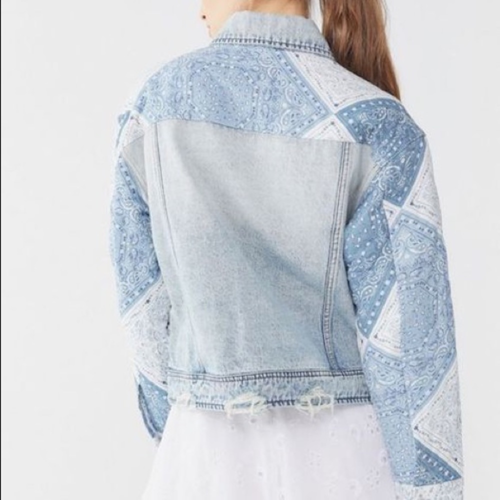 Anthropologie Blanknyc patchwork denim jacket - Picture 3 of 10